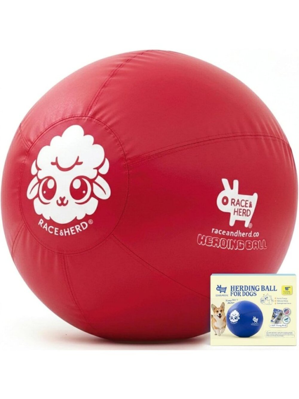 18" Herding Ball Set with Cover, Inner Ball & Pump - Perfect for Dogs & Training